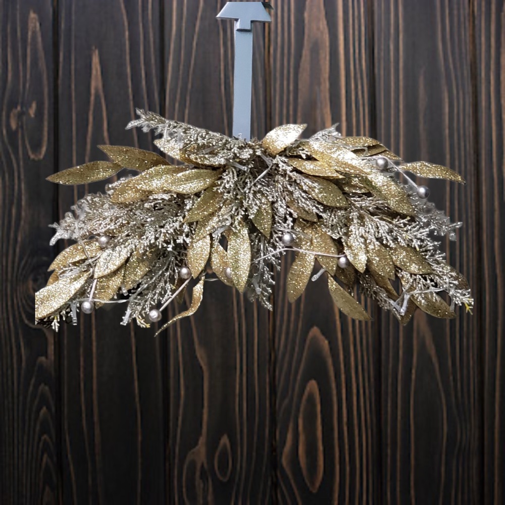 HOLIDAY MEMORIES 22" LED CHAMPAGNE SWAG